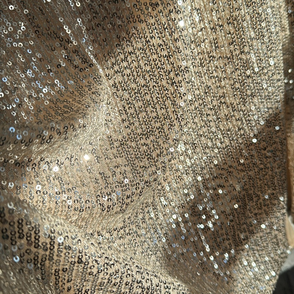 IEENA FOR MAC DUGGAL
Silver V-Neck Sequin Wrap Waist Gown size 10 - Picture 7 of 12